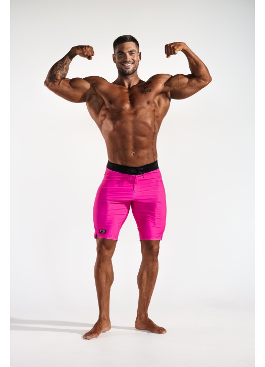Men's Physique Shorts - Neon Pink